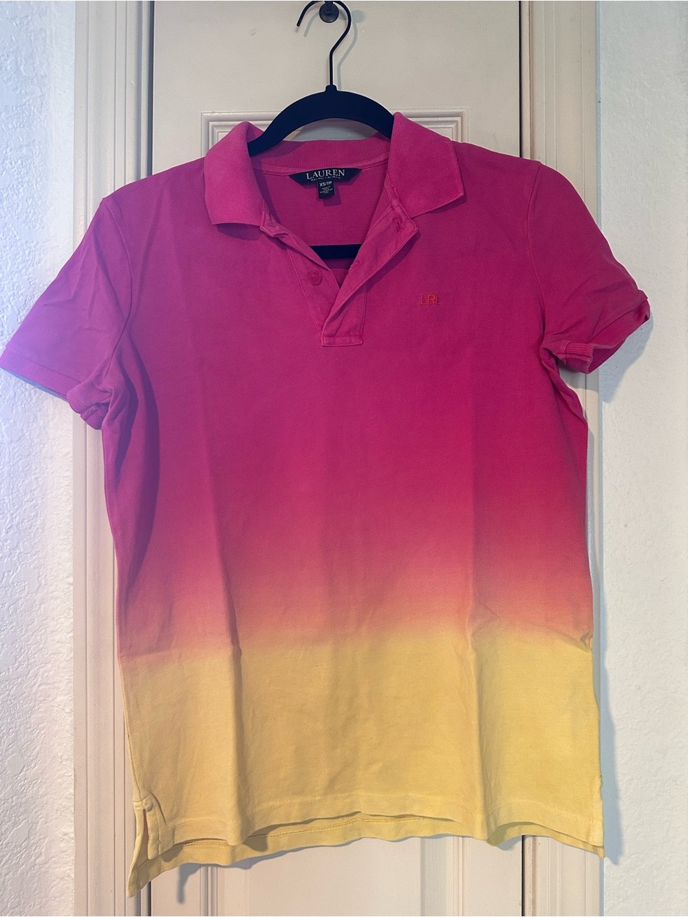Lauren Ralph Lauren Pink-to-Yellow Ombre Polo